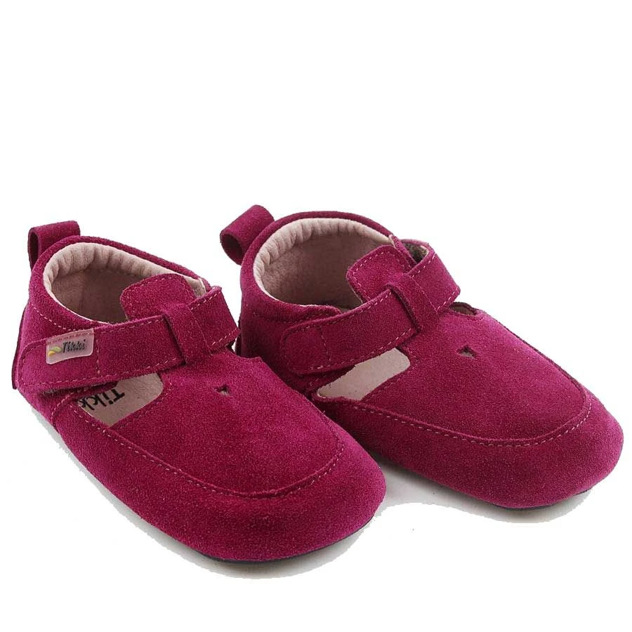 Tikki Kids Pouf Shoes Magenta Suede - Image 2