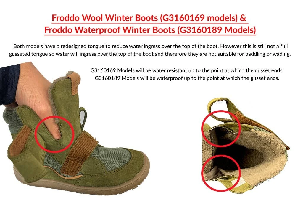 Froddo Barefoot Waterproof Winter Boots Bordeaux - Image 2