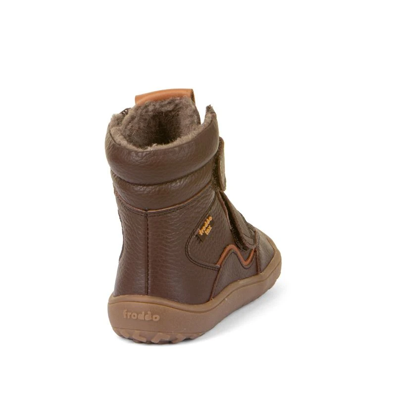 Froddo Barefoot Waterproof Winter Boots Brown Leather - Image 5
