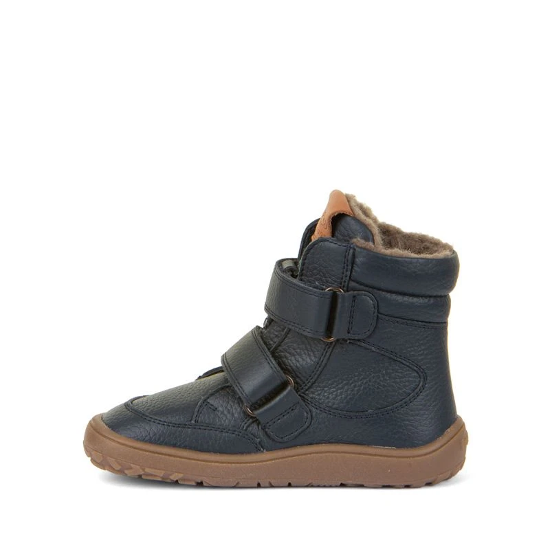 Froddo Barefoot Waterproof Winter Boots Dark Blue Leather - Image 4