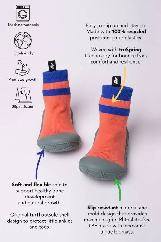 Turtl Socks In A Shell Coral - Image 3