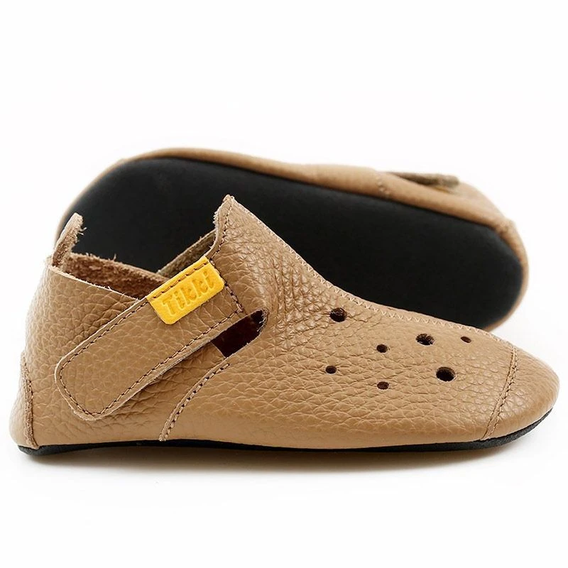 Tikki Kids Ziggy Shoes Ecru Leather - Image 3